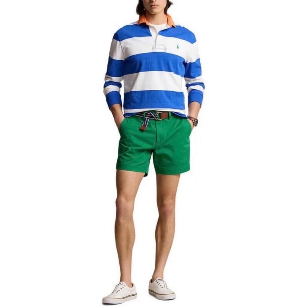 Polo Ralph Lauren Mens Green Stretch Straight Fit Chino Shorts Size 40 NWT